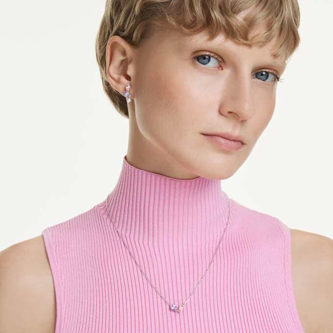Ariana Grande X Swarovski Set mit gemischten Schliffen, mehrfarbig, rhodiniert Ariana Grande X Swarovski Set mit gemischten Schliffen, mehrfarbig, rhodiniert