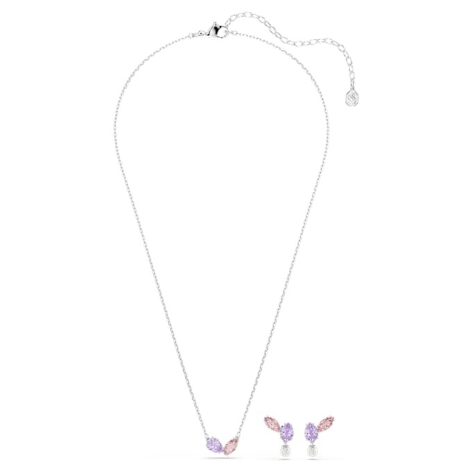 Ariana Grande X Swarovski Set mit gemischten Schliffen, mehrfarbig, rhodiniert Ariana Grande X Swarovski Set mit gemischten Schliffen, mehrfarbig, rhodiniert
