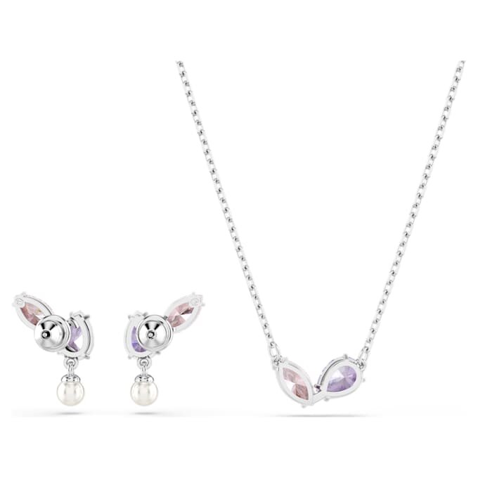Ariana Grande X Swarovski Set mit gemischten Schliffen, mehrfarbig, rhodiniert Ariana Grande X Swarovski Set mit gemischten Schliffen, mehrfarbig, rhodiniert