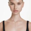 Ariana Grande X Swarovski Y Halskette mit gemischten Schliffen, Kristallperle, Herz, Weiß, rhodiniert Ariana Grande X Swarovski Y Halskette mit gemischten Schliffen, Kristallperle, Herz, Weiß, rhodiniert