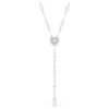Ariana Grande X Swarovski Y Halskette mit gemischten Schliffen, Kristallperle, Herz, Weiß, rhodiniert Ariana Grande X Swarovski Y Halskette mit gemischten Schliffen, Kristallperle, Herz, Weiß, rhodiniert