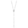 Ariana Grande X Swarovski Y Halskette mit gemischten Schliffen, Kristallperle, Herz, Weiß, rhodiniert Ariana Grande X Swarovski Y Halskette mit gemischten Schliffen, Kristallperle, Herz, Weiß, rhodiniert