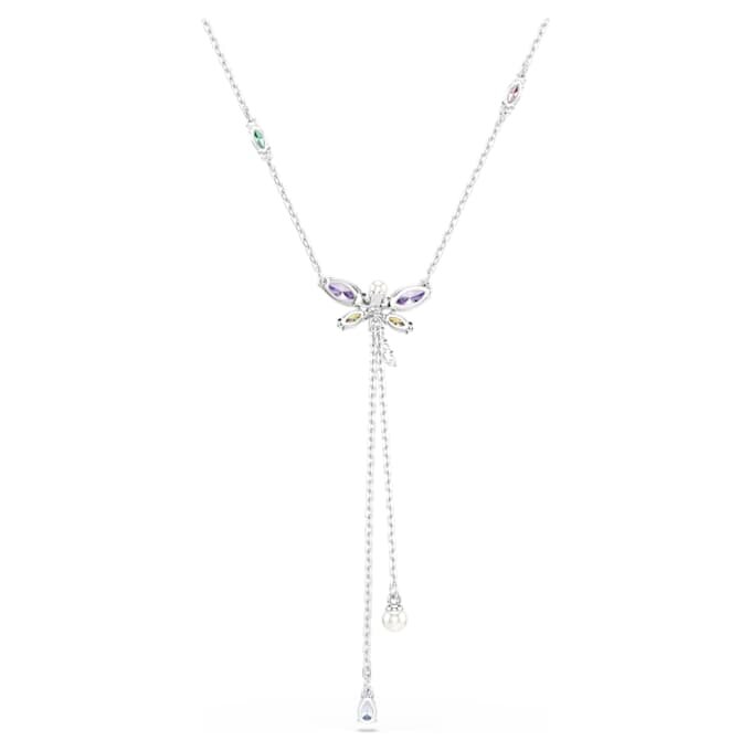Ariana Grande X Swarovski Y-Halskette mit gemischten Schliffen, Libelle, mehrfarbig, rhodiniert Ariana Grande X Swarovski Y-Halskette mit gemischten Schliffen, Libelle, mehrfarbig, rhodiniert