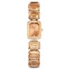 Armbanduhr mit achteckigem Schliff, braun, champagnerfarbene Goldoptik Armbanduhr mit achteckigem Schliff, braun, champagnerfarbene Goldoptik