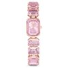 Armbanduhr mit achtkantigem Schliff, rosa, roségoldfarben Armbanduhr mit achtkantigem Schliff, rosa, roségoldfarben
