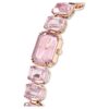 Armbanduhr mit achtkantigem Schliff, rosa, roségoldfarben Armbanduhr mit achtkantigem Schliff, rosa, roségoldfarben