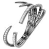 Armreif „Feather“ aus der Vienna Collection, weiß, rutheniumbeschichtet
