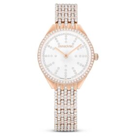 Attract Uhr, Swiss Made, Metallarmband, Roségold-Farbton, roségoldfarbene Oberfläche