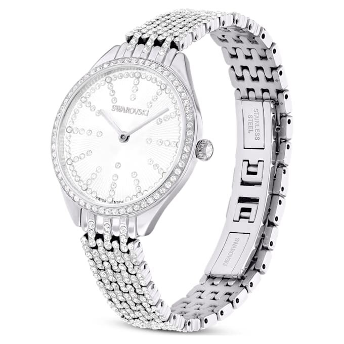 Attract Uhr Swiss Made, Metallarmband, silberfarben, Edelstahl Attract Uhr Swiss Made, Metallarmband, silberfarben, Edelstahl