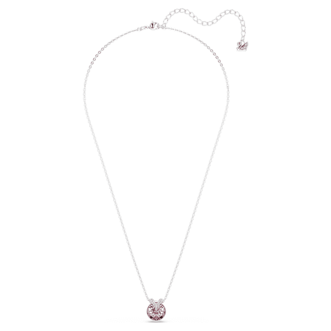 Bella V-Anhänger, Rundschliff, rosa, rhodiniert Bella V-Anhänger, Rundschliff, rosa, rhodiniert