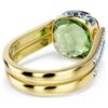 Chroma-Ring im Kissenschliff, mehrfarbig, goldfarben plattiert