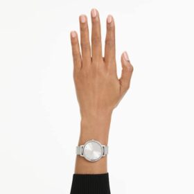 Clarica-Uhr Swiss Made, Metallarmband, silberfarben, Edelstahl