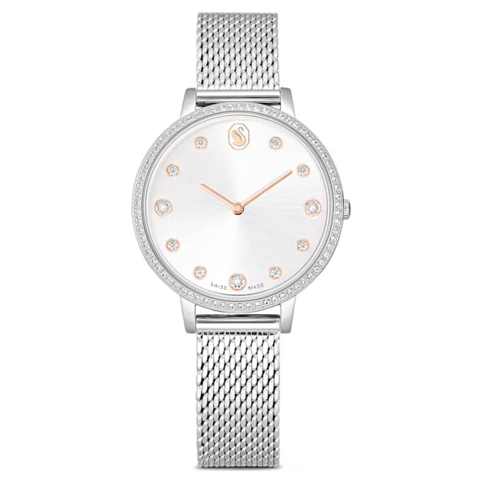 Clarica-Uhr Swiss Made, Metallarmband, silberfarben, Edelstahl Clarica-Uhr Swiss Made, Metallarmband, silberfarben, Edelstahl