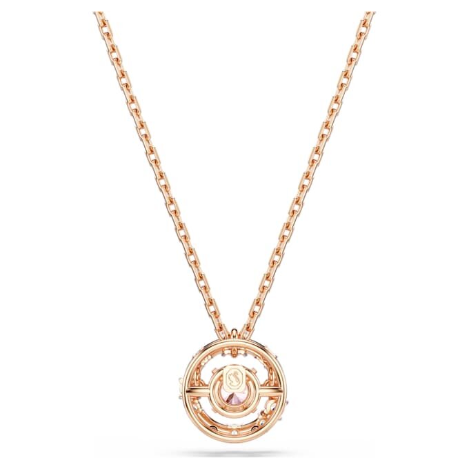 Constella-Anhänger mit rundem Schliff, Dancing Stone, rosa, roségoldfarben plattiert Constella-Anhänger mit rundem Schliff, Dancing Stone, rosa, roségoldfarben plattiert