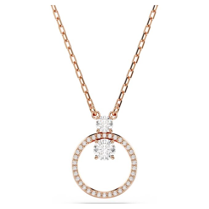 Constella-Anhänger Pavé, Rundschliff, Weiß, roségoldfarben plattiert Constella-Anhänger Pavé, Rundschliff, Weiß, roségoldfarben plattiert