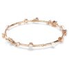 Constella-Armband „Crystal Pearl“, runde Schliffe, weiß, roségoldfarben plattiert