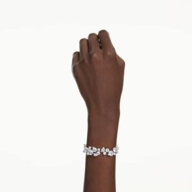 Constella-Armband mit gemischten Schliffen, weiß, rhodiniert