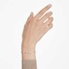 Constella-Armband mit Kristallperlen, Rundschliff, weiß, rhodiniert