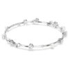 Constella-Armband mit Kristallperlen, Rundschliff, weiß, rhodiniert