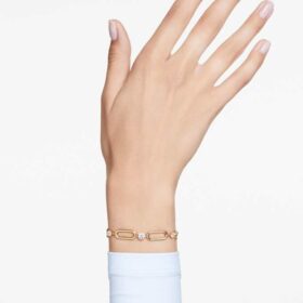 Constella-Armband, weiß, goldfarben plattiert