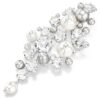 Constella-Brosche „Crystal Pearl“, runder Schliff, weiß, rhodiniert Constella-Brosche „Crystal Pearl“, runder Schliff, weiß, rhodiniert
