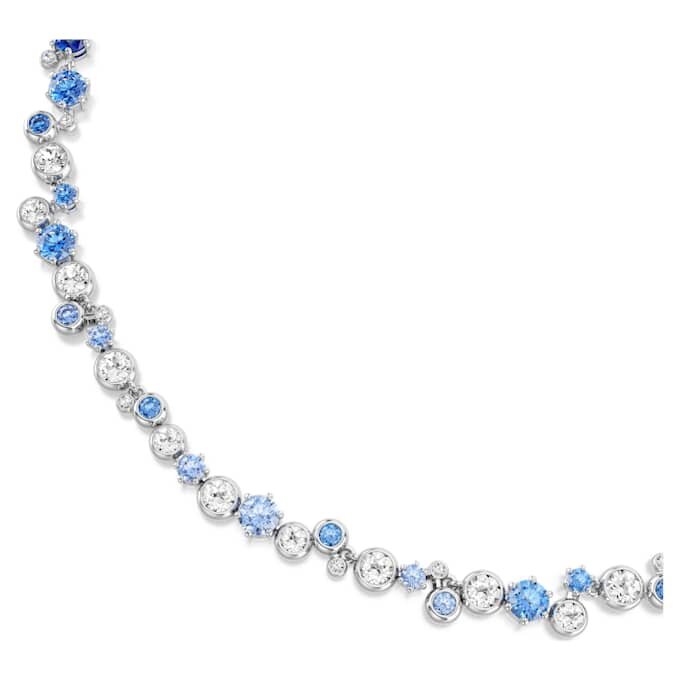 Constella-Halskette mit gemischten Schliffen, blau, rhodiniert Constella-Halskette mit gemischten Schliffen, blau, rhodiniert
