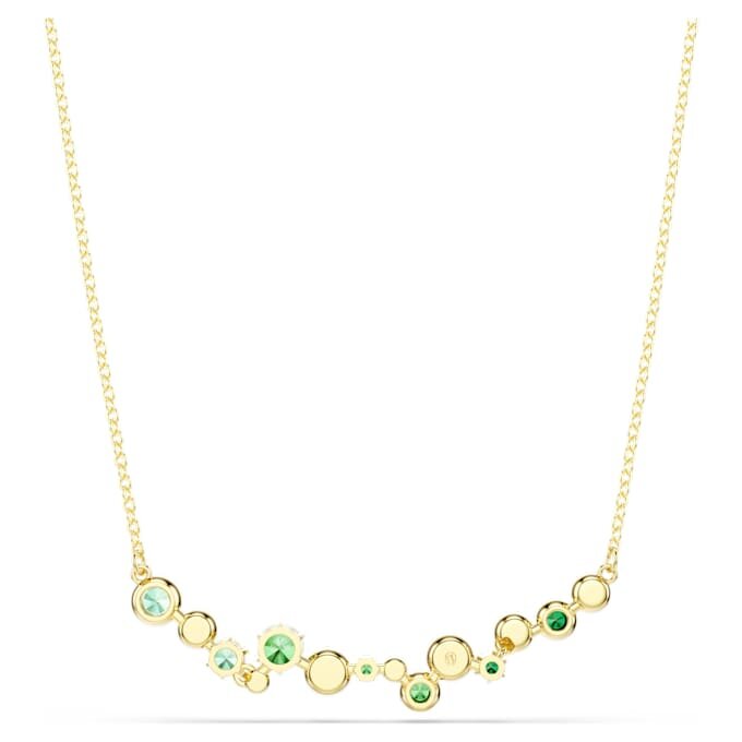 Constella-Halskette mit gemischten Schliffen, grün, goldfarben plattiert Constella-Halskette mit gemischten Schliffen, grün, goldfarben plattiert