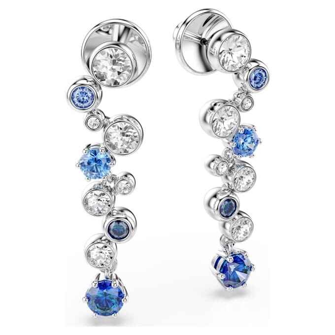 Constella-Ohrringe mit gemischten Schliffen, blau, rhodiniert Constella-Ohrringe mit gemischten Schliffen, blau, rhodiniert