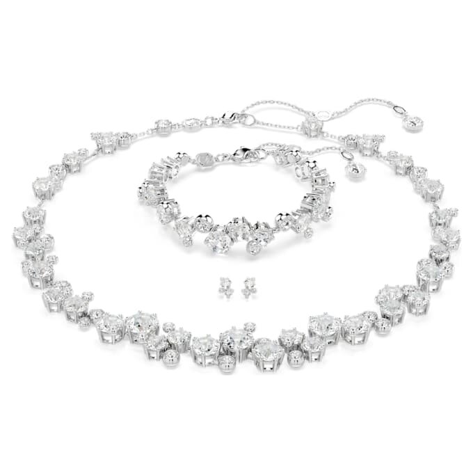 Constella-Set mit gemischten Schliffen, weiß, rhodiniert Constella-Set mit gemischten Schliffen, weiß, rhodiniert