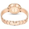Crystalline-Armbanduhr „Swiss Made“, Metallarmband, beige, roségoldfarbenes Finish Crystalline-Armbanduhr „Swiss Made“, Metallarmband, beige, roségoldfarbenes Finish