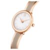 Crystalline-Armbanduhr „Swiss Made“, Metallarmband, beige, roségoldfarbenes Finish Crystalline-Armbanduhr „Swiss Made“, Metallarmband, beige, roségoldfarbenes Finish