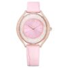 Crystalline Aura Uhr, Swiss Made, Lederarmband, Rosa, roségoldfarbenes Finish Crystalline Aura Uhr, Swiss Made, Lederarmband, Rosa, roségoldfarbenes Finish