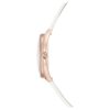 Crystalline Aura Uhr, Swiss Made, Lederarmband, weiß, roségoldfarbenes Finish Crystalline Aura Uhr, Swiss Made, Lederarmband, weiß, roségoldfarbenes Finish