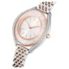 Crystalline Aura Uhr, Swiss Made, Metallarmband, Roségold-Farbton, gemischte Metalloberfläche Crystalline Aura Uhr, Swiss Made, Metallarmband, Roségold-Farbton, gemischte Metalloberfläche