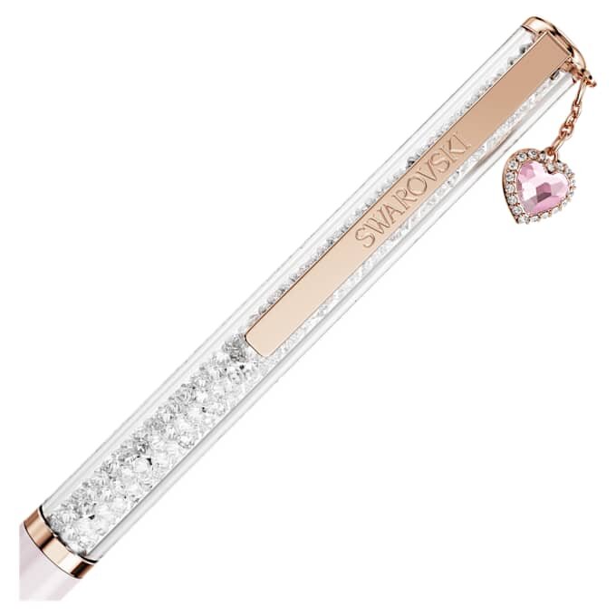 Crystalline Kugelschreiber „Heart“, rosa, rosa lackiert, roségoldfarben plattiert Crystalline Kugelschreiber „Heart“, rosa, rosa lackiert, roségoldfarben plattiert