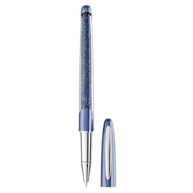 Crystalline-Rollerball-Stift Blau, verchromt Crystalline-Rollerball-Stift Blau, verchromt