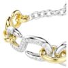 Dextera-Armband mit rundem Schliff, T-Steg, weiß, Metallmix-Finish