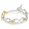 Dextera-Armband mit rundem Schliff, T-Steg, weiß, Metallmix-Finish