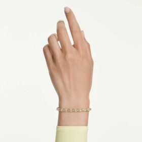 Dextera-Armband mit Rundschliff, grün, goldfarben