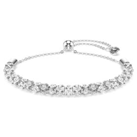 Dextera-Armband mit Rundschliff, weiß, Edelstahl