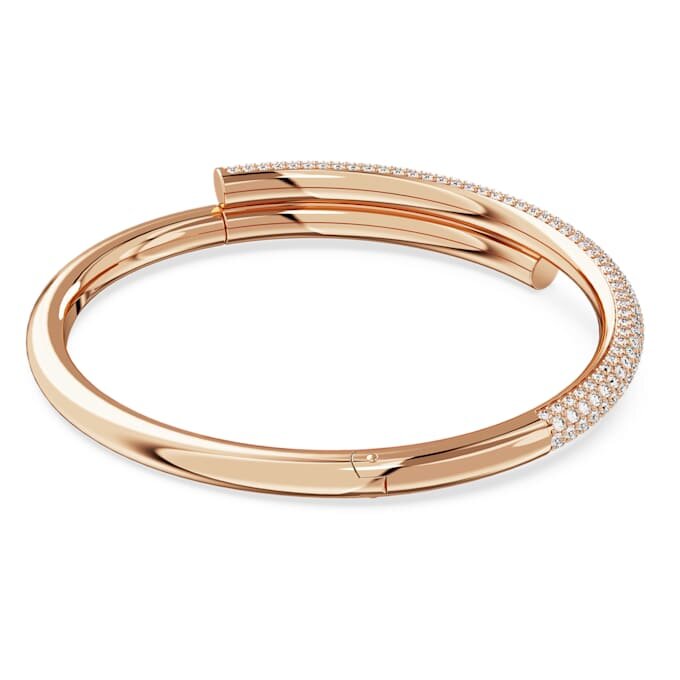 Dextera Armreif mit Magnetverschluss, Weiß, roségoldfarben plattiert Dextera Armreif mit Magnetverschluss, Weiß, roségoldfarben plattiert