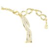 Dextera-Halsband mit rundgeschliffenen Kristallen, weiß, vergoldet Dextera-Halsband mit rundgeschliffenen Kristallen, weiß, vergoldet