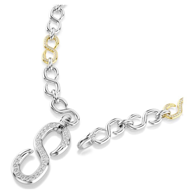 Dextera-Kette mit rundgeschliffenen Elementen, weiß, gemischte Metalloberfläche Dextera-Kette mit rundgeschliffenen Elementen, weiß, gemischte Metalloberfläche