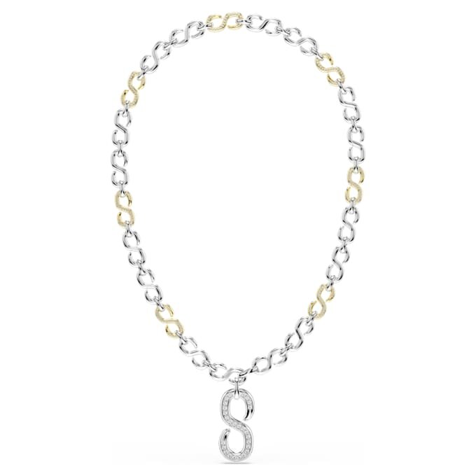 Dextera-Kette mit rundgeschliffenen Elementen, weiß, gemischte Metalloberfläche Dextera-Kette mit rundgeschliffenen Elementen, weiß, gemischte Metalloberfläche
