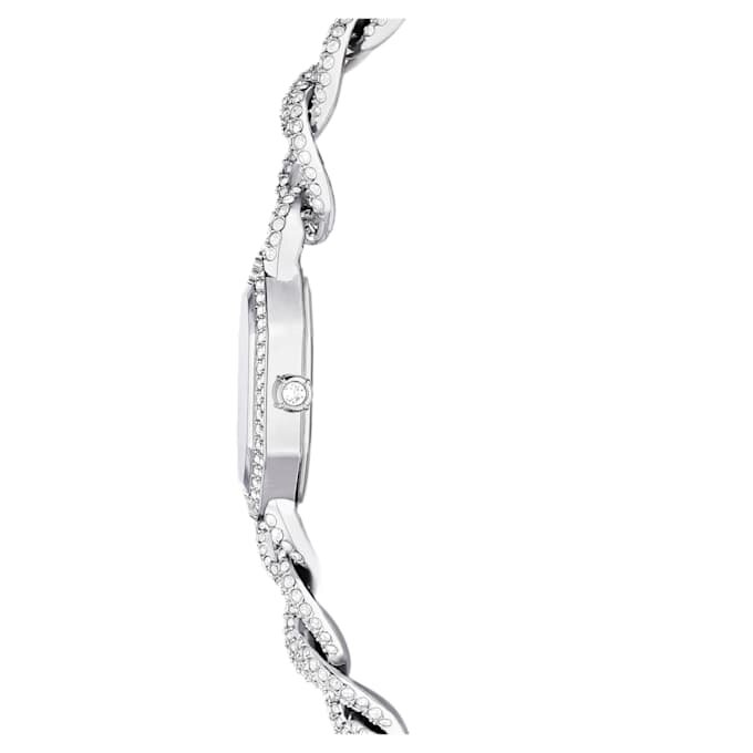 Dextera Kettenuhr Swiss Made, Kristallarmband, silberfarben, Edelstahl Dextera Kettenuhr Swiss Made, Kristallarmband, silberfarben, Edelstahl