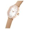 Dextera Octagon Uhr Swiss Made, Lederarmband, braun, roségoldfarben