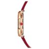 Dextera Octagon Uhr, Swiss Made, Lederarmband, rot, roségoldfarben Dextera Octagon Uhr, Swiss Made, Lederarmband, rot, roségoldfarben
