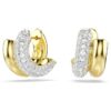 Dextera Ohrringe mit rundem Schliff, Mini, Weiß, goldfarben plattiert Dextera Ohrringe mit rundem Schliff, Mini, Weiß, goldfarben plattiert
