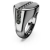 Dextera-Ring, achteckige Form, Rundschliff, schwarz, rutheniumbeschichtet Dextera-Ring, achteckige Form, Rundschliff, schwarz, rutheniumbeschichtet