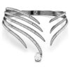 Die Vienna Collection Choker Feather, Weiß, rutheniumbeschichtet